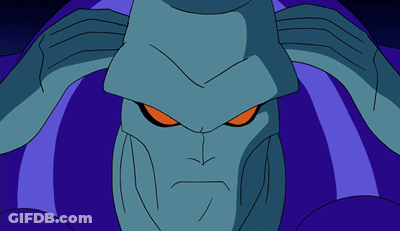 A Cartoon Character Has His Hands On His Head And Has A Serious Look On His Face GIF