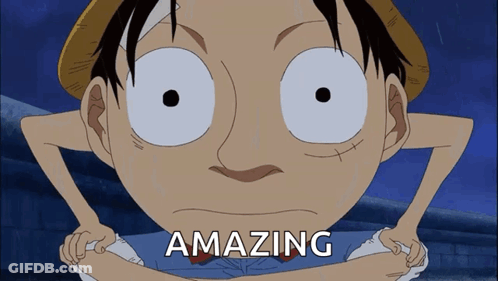 A Cartoon Character Has The Word Amazing Written On The Bottom GIF