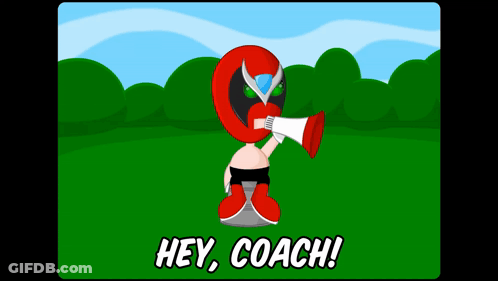 A Cartoon Character Holding A Megaphone With The Words I Was N't Trying To Fade You Below Him GIF