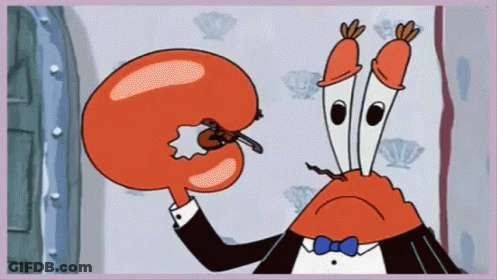 A Cartoon Character Holding A Violin In His Mouth GIF