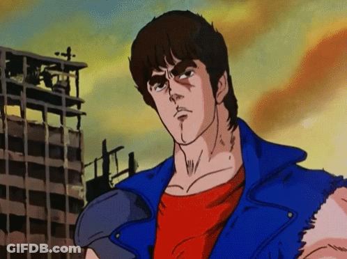 A Cartoon Character In A Blue Jacket And Red Shirt GIF