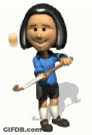 A Cartoon Character In A Blue Shirt And Black Shorts Is Brushing His Teeth With A Toothbrush . GIF