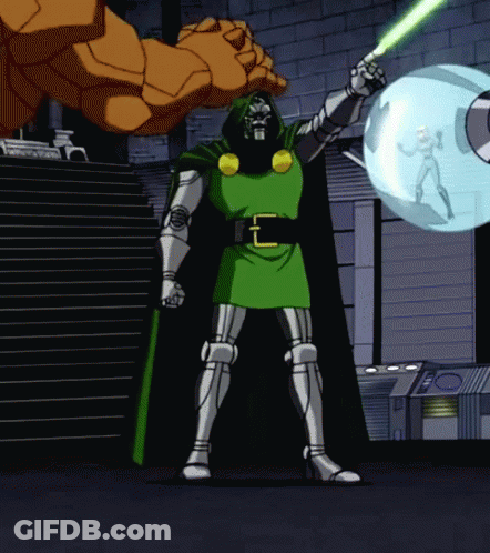 A Cartoon Character In A Green Cape Holding A Green Light Saber GIF