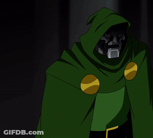 A Cartoon Character In A Green Cape With A Robotic Hand Shooting Lightning GIF