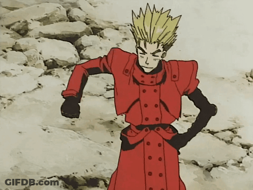 A Cartoon Character In A Red Coat Is Standing In A Rocky Area GIF