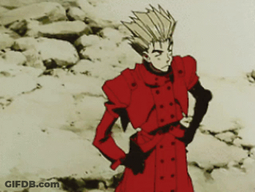 A Cartoon Character In A Red Coat Is Standing In A Rocky Area GIF