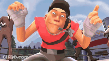 A Cartoon Character In A Red Shirt With A Microphone On His Head GIF