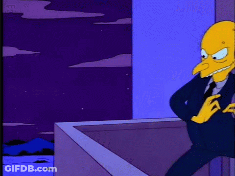 A Cartoon Character In A Suit And Tie Stands On A Balcony At Night GIF