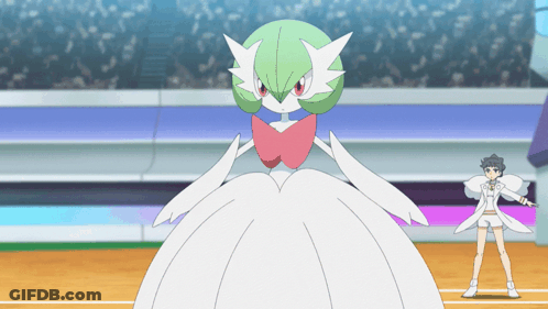 A Cartoon Character In A White Dress Is Standing Next To Another Cartoon Character GIF