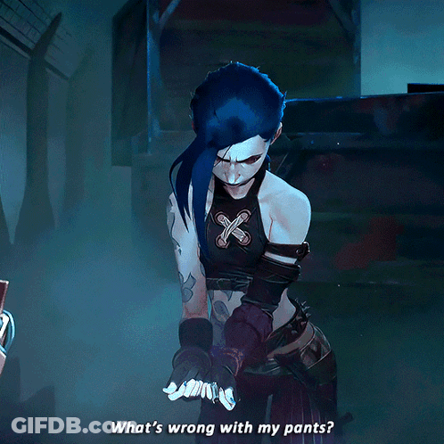 A Cartoon Character Is Asking What 'S Wrong With My Pants GIF