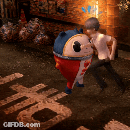 A Cartoon Character Is Being Pushed By A Man In Front Of A Sign That Says T.o. GIF