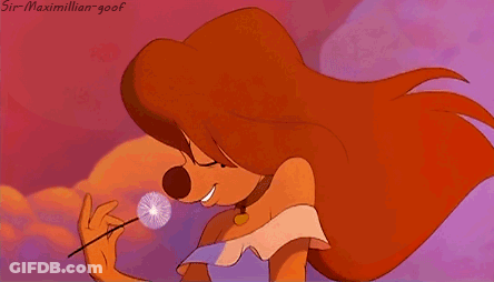 A Cartoon Character Is Blowing A Dandelion In The Wind GIF