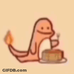 A Cartoon Character Is Blowing Out A Candle On A Cake . GIF