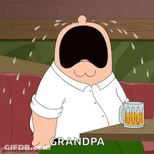 A Cartoon Character Is Crying And Holding A Glass Of Beer . GIF