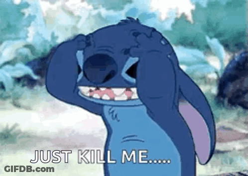 A Cartoon Character Is Crying And Saying `` Just Kill Me '' . GIF