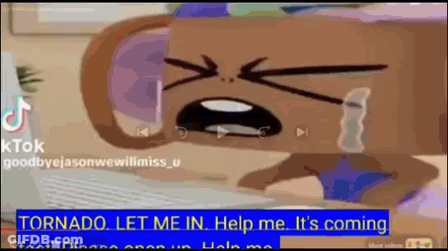 A Cartoon Character Is Crying In Front Of A Laptop Computer . GIF