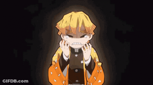 A Cartoon Character Is Crying With His Mouth Open And Tears Coming Out Of His Eyes . GIF