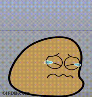 A Cartoon Character Is Crying With Tears Coming Out Of Its Eyes . GIF