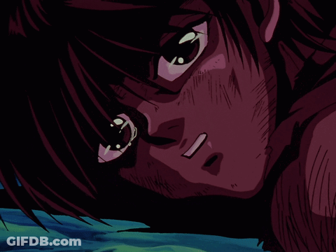 A Cartoon Character Is Crying With Tears Running Down His Face GIF