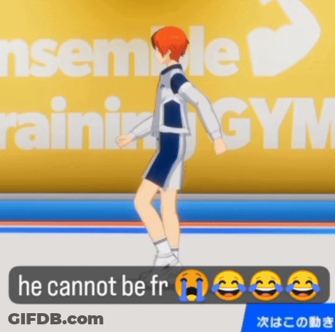 A Cartoon Character Is Dancing In Front Of A Sign That Says He Cannot Be Fr GIF