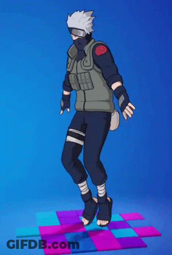 A Cartoon Character Is Dancing On A Colorful Carpet GIF