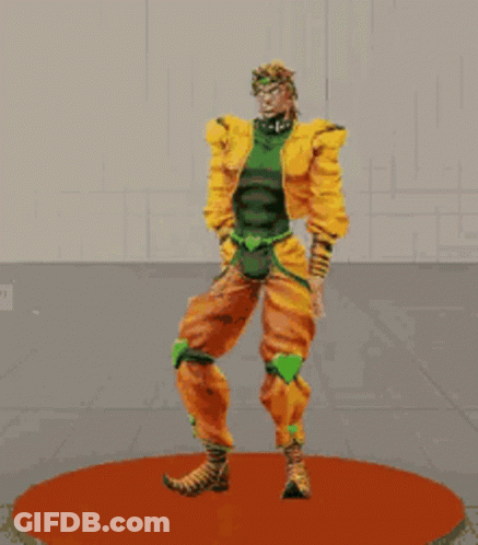 A Cartoon Character Is Dancing On A Red Carpet . GIF