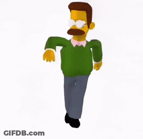 A Cartoon Character Is Dancing With Balloons And The Words `` Happy Birthday '' Written On It . GIF