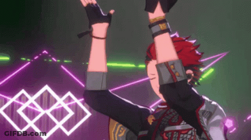 A Cartoon Character Is Dancing With His Hands In The Air . GIF