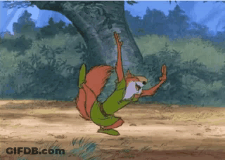 A Cartoon Character Is Doing A Handstand In The Dirt GIF