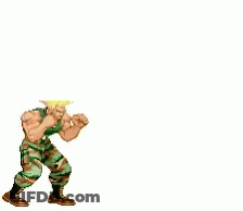 A Cartoon Character Is Doing A Handstand With A Sword Coming Out Of It . GIF