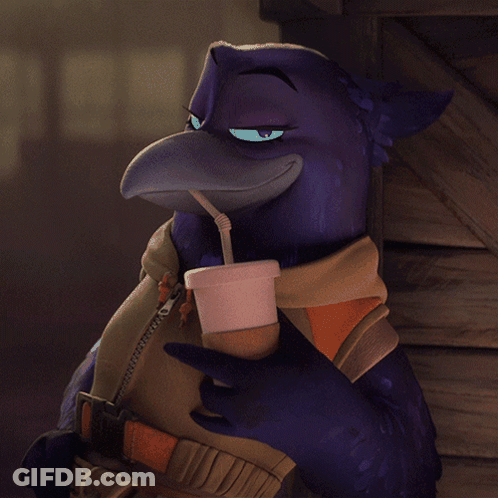 Cartoon Character Drinking Through Straw GIF