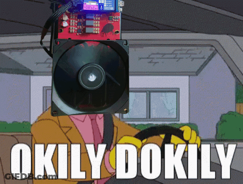 A Cartoon Character Is Driving A Car With The Words Okly Dokily Written On The Screen GIF