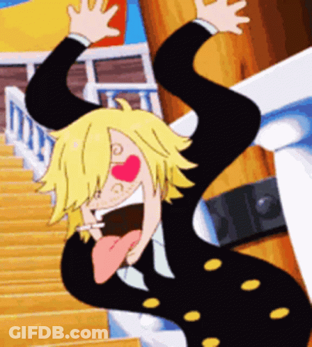 A Cartoon Character Is Falling Down Stairs With A Heart On His Face . GIF