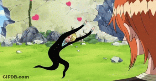 A Cartoon Character Is Falling In The Air While A Woman Looks On GIF