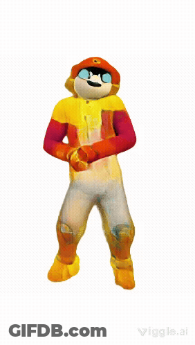 A Cartoon Character Is Flexing His Muscles While Wearing A Cowboy Hat And Sunglasses GIF