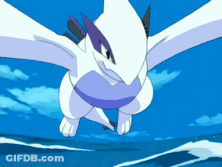 A Cartoon Character Is Flying Over The Ocean GIF