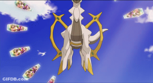 A Cartoon Character Is Flying Through A Blue Sky With Bottles Flying In The Background GIF