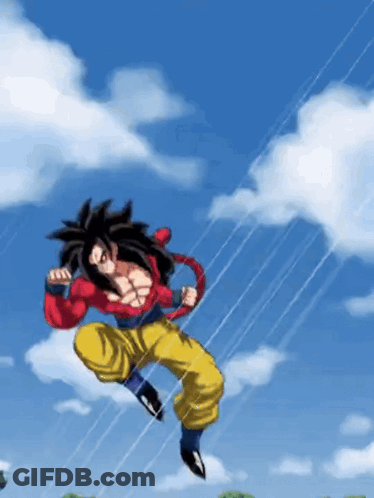 A Cartoon Character Is Flying Through The Air GIF