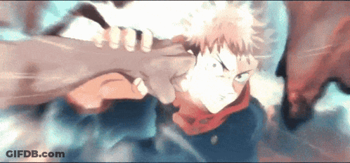 A Cartoon Character Is Flying Through The Air While Holding A Sword In His Hand . GIF