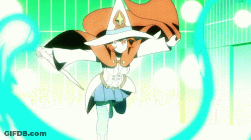 A Cartoon Character Is Flying Through The Air With A Blue Light Behind Him GIF