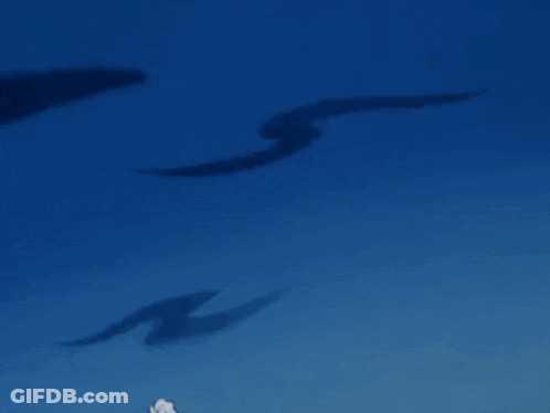 A Cartoon Character Is Flying Through The Air With A Fist In The Air GIF