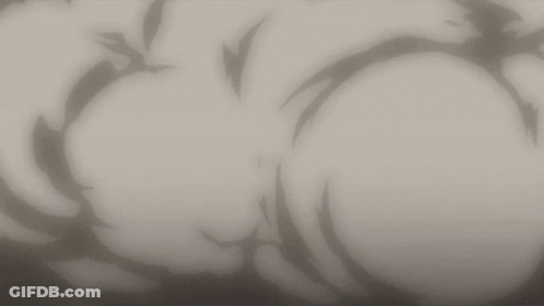 A Cartoon Character Is Flying Through The Air With A Mountain In The Background GIF