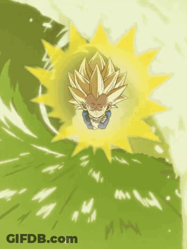 A Cartoon Character Is Flying Through The Air With A Yellow Lightning Bolt Behind Him GIF