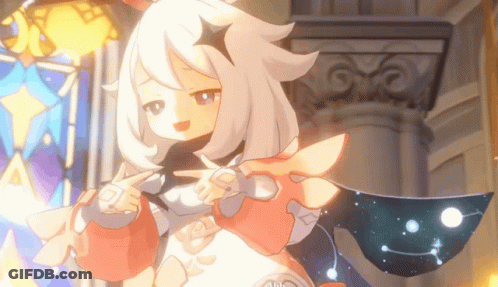 A Cartoon Character Is Giving A Peace Sign With Her Hands GIF