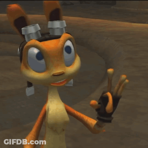 A Cartoon Character Is Giving A Thumbs Up And Wearing Goggles GIF