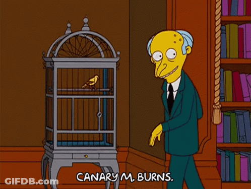 A Cartoon Character Is Holding A Bird In A Cage . GIF