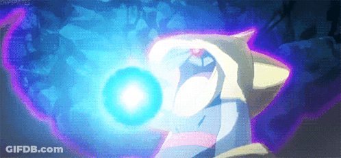 A Cartoon Character Is Holding A Blue And Purple Ball In His Mouth . GIF