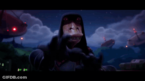 A Cartoon Character Is Holding A Blue Light In His Hands GIF