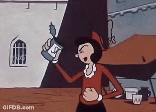 A Cartoon Character Is Holding A Bottle Of Salt GIF