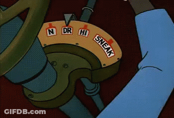 A Cartoon Character Is Holding A Button That Says Sneak On It GIF
